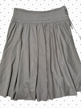 Abercrombie vintage grey midi skirt with tie detail